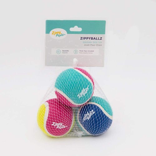 Zippy Paws ZP465 ZippyBallz 3-Pack Dog Toy, 200 g