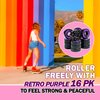 Naivskb Skate Bearings 16 Pack, Precision 8mm ABEC 608 Roller Skate Bearings Quad Skates Inline Speed Roller Derby Skateboard Scooter (Neon Purple)