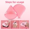 8 Pcs Triangle Powder Puff Face with Case, Cotton Soft Triangle Makeup Puff Velour Cosmetic Foundation Blender Sponge Beauty Makeup Tools for Both Dry and Wet