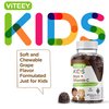 Iron Gummies for Kids with Vitamin C - Supports Energy, Blood Cell Formulation, Blood Builder Anemia Kids Iron Supplements - Vegan, Gelatin Free, Gluten Free - Tasty Chewable Grape Flavored Gummy