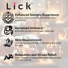 Lick Coconut Cream Flavored Massage Oil - Body Oil, Vitamin E Oil Enriched, Non-Greasy for Women, Ideal for Date Night - Warming, Edible, and Perfect for Couple's Enjoyment 4 oz