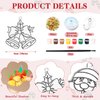 Dunzoom 30 Set Christmas Craft Kit Suncatchers Kit Christmas Tree Santa Gingerbread DIY Suncatchers Craft Kit Make Your Own Suncatcher Paint Sun Catcher Ornaments for Xmas Art Craft Painting Activity
