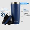Ice Shaker 26 Oz Shaker Bottle, Stainless Steel Water Bottle and Protein Shaker, As Seen on Shark Tank, Reusable Stainless Steel Water Bottle, Gym Water Bottle, Navy