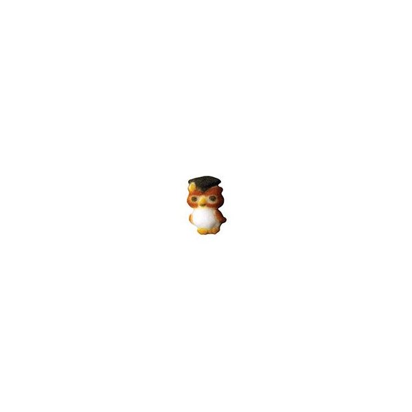 CakeSupplyShop Small Grad Owl Charm Sugar Decorations for Cake and Cupcakes 24 count