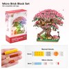 XIU Cherry Blossom Treehouse Building Sets,(2008pcs) Mini Blocks Building Sets for Adults, Japanese Sakura Treehouse Building Blocks Sets for Girls Aged 8-12, Gift idea for Women Kids 8+