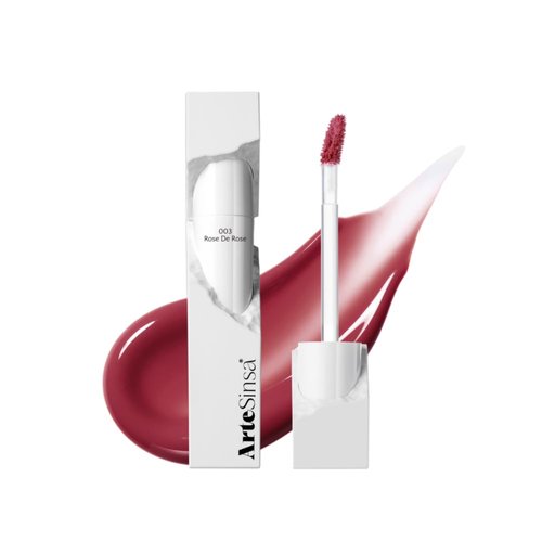 ArteSinsa Dewy Fit Tint #003 Rose De Rose | Non-sticky Glossy Buildable Tint with Vivid Color | Long-Lasting & Moisturizing with Plump Look | Korean Lip Tint