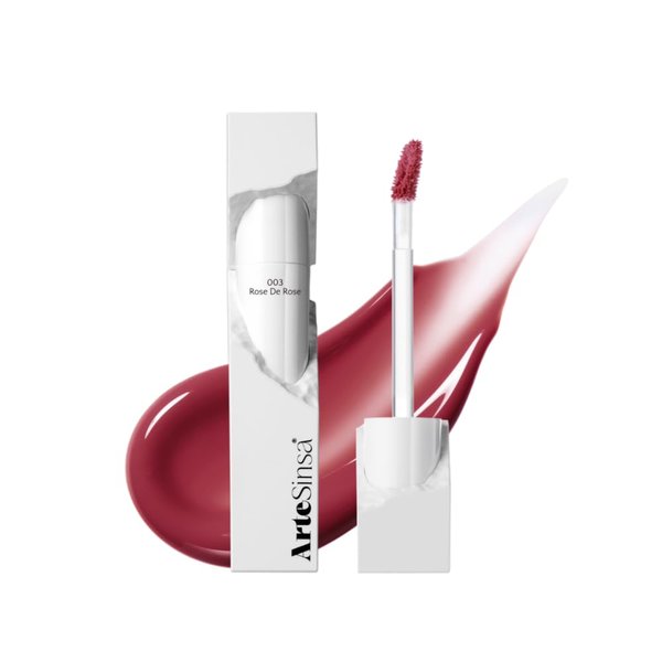 ArteSinsa Dewy Fit Tint #003 Rose De Rose | Non-sticky Glossy Buildable Tint with Vivid Color | Long-Lasting & Moisturizing with Plump Look | Korean Lip Tint