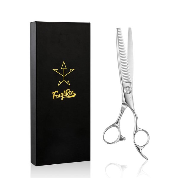 Fengliren High-end Professional Hair Thinning Scissors Hair Cutting Teeth Shears Barber Hairdressing Texturizing Scissor Extremely Very Sharp 6.75 Inch Stainless Steel Alloy For Men,Women,Salon & Home