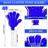 24 Pcs Metal Cowbells and Hand Clappers Cow Bells with Handle Cheering Clappers for Noisemakers Sports Events Party Favors Cheers Ball Dance Basketball Football Noise Makers (Blue)