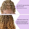 18" Inces Lace Front Box Braided Wigs For BlackWomen Swiss Lace Front Wigs With Baby Hair Micro Syntheic Braid Wigs (#1B/27T Black Mix Blonde)