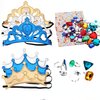 Richness DIY Party Crowns Foam Kids Tiaras Make Your Own Crowns with Jewel Stickers Party Favors for Kids Pack of 6