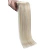 Sunny Blonde Clip in Hair Extensions Human Hair Invisible Clip ins Human Hair Extensions Platinum Blonde Extensions Clip ins 7pcs 120g 24inch