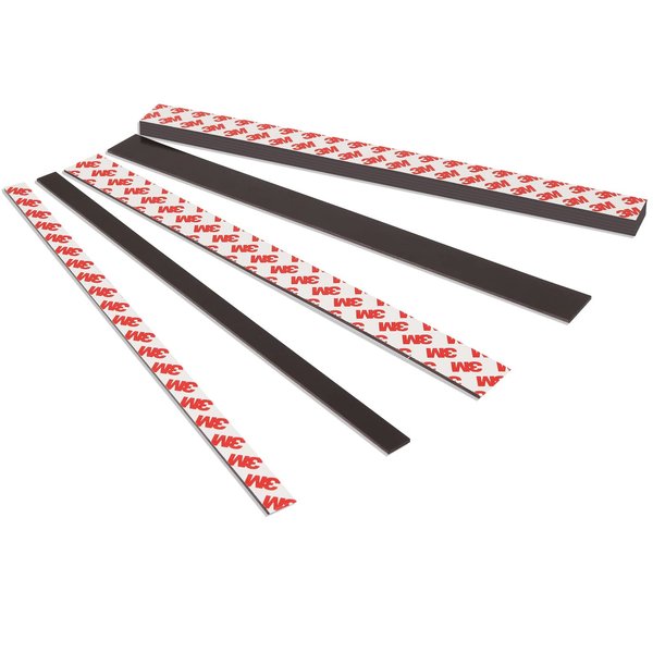Adhesive Magnetic Tape 8 Feet,Flat Package (8 PCS 1X12"),Sticky Strips,Tapes Magnets for White Board.Magnetic Strips for Classroom