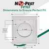 NO-PEST VENT, Dual Door Dryer Vent Cover Outdoor 4 inch, Made in USA, The ONLY Dryer Vent with a DUAL DOOR DAMPER To Seal Your Home, No Lint Collecting Screen