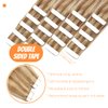 VINBAO Remy Hair Extensions Tape in Human Hair Chocolate Brown to Caramel Blonde Balayage Straight Skin Weft Remy Tape in Human Hair Extensions #10/16/16 20 Pcs 50g (18inch, 10/16/16)