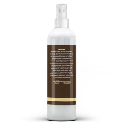 Unpretentious Cutting Board Oil, 16 fl oz, Safe for Cutting Boards, Butcher Blocks, Countertops & Wood Utensils