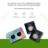 Honeybee Gardens Mini Skinny Duo Eye Shadow Compact in Cameo and Porcelain, Longlasting, Refillable & Customizable, Vegan, 26mm Pans