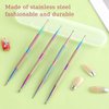 Nail Dotting Tool, 4 PCS Professional Nail Art Dotting Tool Stainless Steel Dotting Pen Tool Nail Art Kit for Painting Nail Design Pattern Embossing Art Dot Tools Rhinestone Picker Tool Pottery Tool