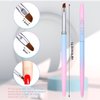 cobee Nail Polish Clean Up Brush, 2PCS Nail Art Clean Up Brushes Nail Painting Brushes Nail Remover Brush Nail Pen Painting Tools for Nail Art Design Manicure Mistake Cleaning(Round, Angled)