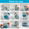 Denture Bath Box , Denture Case,Retainer cup,Three-Layer Separation Retainer Case, Denture Cup , Mouth Guards Holder,Partial Denture Soak Container,Retainer Holder Box Size :3.15*2.08*3.35in(blue)