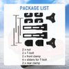 DICMIC Universal Replacement and Accessories Part Kit for Hard Tri-fold & Quad-fold Truck Bed Cover Include Nut, T-Bolt and Tonneau Cover Clamp, 2X Rear Clamp
