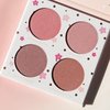 Beauty Bakerie Cotton Candy Champagne Blush Makeup Palette, Long Lasting Pigment, Matte and Metallic Highlighter Makeup, 4 Highlight Shades