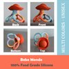 Teething Toys 3-6 Months, Teethers for Babies 3-6 6-12 Months for Teething Relief, Baby Teether Teething Toys 100% Silicone, Newborn Infant Sensory Baby Toys 0-6 Months,bebe mondo (Octopus)