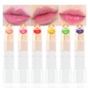 BINGBRUSH 6 Pcs Crystal Flower Jelly Color Changing Lipstick,Long Lasting Lip Care Moisturizer Lip Balm Magic Color Change Lip Gloss Lip Tint Stain Matte Makeup Lipstick (6 Pcs 01#-06#)
