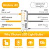 winshine 10 Pack Dimmable G9 LED Light Bulb 2700K Soft White, 4W (40Watt Halogen Replacement) G9 Base Chandelier Light Bulb, T4 Shape G9 Bi Pin Base, CRI85 120V 360°
