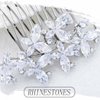 Foyte Crystal Bride Wedding Hair Comb Silver Rhinestone Bridal Headpieces Pearl Hair Pieces Bridesmaid Side Combs Hair Accessories for Women and Girls (butterfly rhinestone)