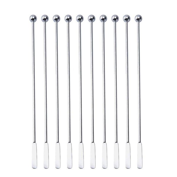 20 pcs Stainless Steel Coffee Beverage Stir Sticks Cocktail Stirrers Drink Swizzle Stick 7.4" Swizzle Stick Picks Tools