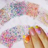 30 Sheets Colorful Flower Nail Art Stickers 3D Self-Adhesive Flower Nail Decals Flower Daisy Bow Stickers with Rhinestones Nail Designs for Women Manicure Tips