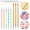 FULINJOY 5PCS Dotting Pens and 3PCS Nail Painting Brushes, Double-Ended Acrylic Nail Art Liner Brush Dotting Pen for Gel Polish Nail Paintings 3D Nail Pattern Detail Brush, Nail Art Design Tools