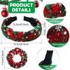 8 Pack Christmas Plaid Snowflake Headbands 4 Buffalo Plaid Hair Scrunchies 4 Christmas Knotted Headband Plaid Hair Band with Elastic Hair Scrunchies for Women Girl(Red Green, Snowflake)