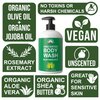 Body Wash Made With Organic Aloe Vera, Organic Olive Oil, Organic Jojoba Oil, Organic Coconut Oil, and Organic Shea Butter. Unscented And Great For Sensitive Skin. Natural Vegan Body Wash No Toxins