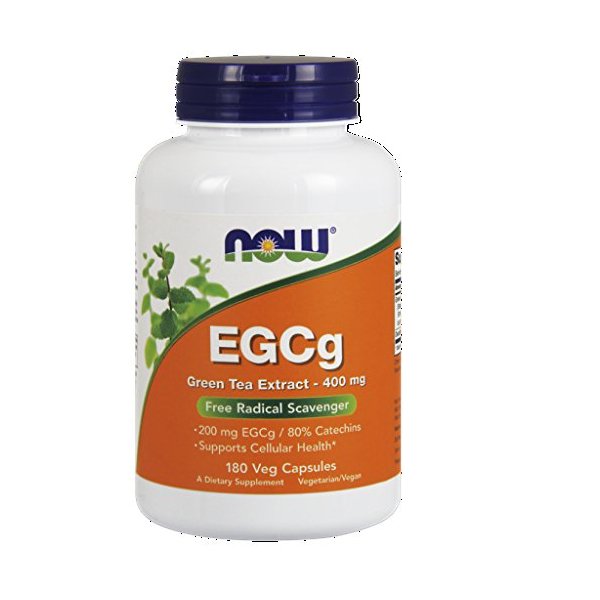 NOW Foods EGCg, Green Tea Extract, 400mg, 180 Vcaps (Pack of 2)