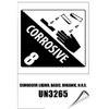 Corrosive Liquid, Basic, Organic, N.O.S. () Un3267 Label Decal Sticker 5 inches x 7 inches
