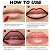 Mrettick 6PCS Lip Liner,Peel Off Lip Liner Tattoo, Peel Off Lip Stain, Long Lasting Lip Stain Peel Off, Infused with Hyaluronic Acid & Vitamin E, Makeup Gift for Women
