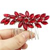 BETITETO Bridal Crystal Hair Piece Rhinestone Wedding Small Hair Comb Accessories for Women Girls (Red)