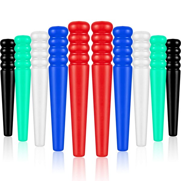 60 Pieces Plastic Cribbage Pegs Tapered Board Pegs Replacement for Cribbage Traditional Board Game, 5 Colors