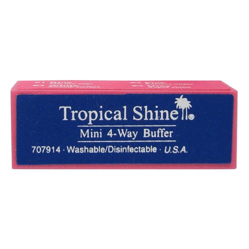 Tropical Shine Nail File 4-Way Buffer Mini-Block (Medium/Fine - Smooth/Shine) Block Size: - 1" x 1" x 3" (707914)