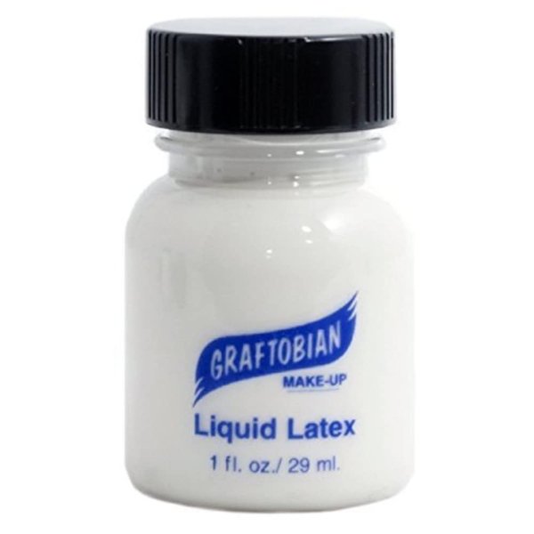 Graftobian Liquid Latex SFX Makeup - Professional Skin Safe Adhesive for Special Effects and Body FX, For Theatrical Stage, Cosplay, and Halloween Makeup, 1 ounce
