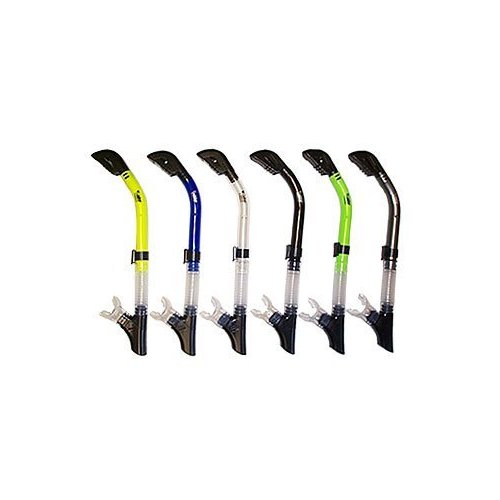 Unrealfind Cobra Dry Snorkel w/Flex and Purge DrySnorkel Snorkeling Scuba Dive Diving Diver Gear, Neon Green