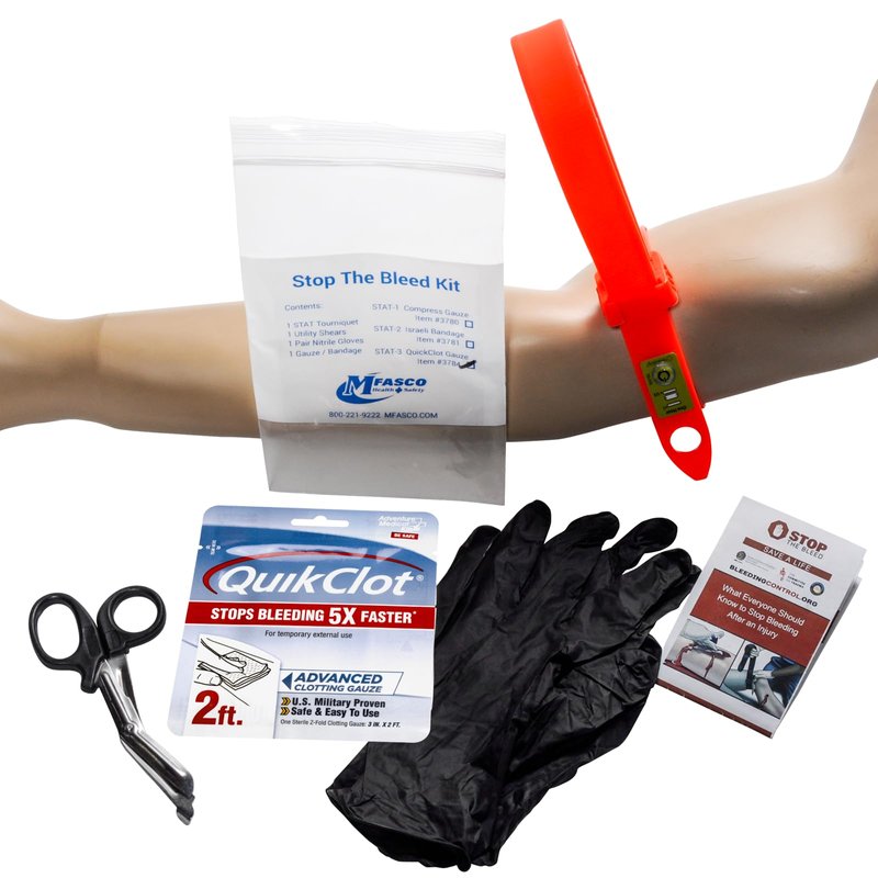 MFASCO Emergency Kit with Tourniquet - First Aid Kit Blood Clot ...