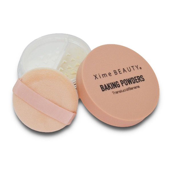 Xime Beauty 1 x Face Body baking HD Powder Loose Lighweight, Trams;icod/Banana & Zipper Bag, Beige