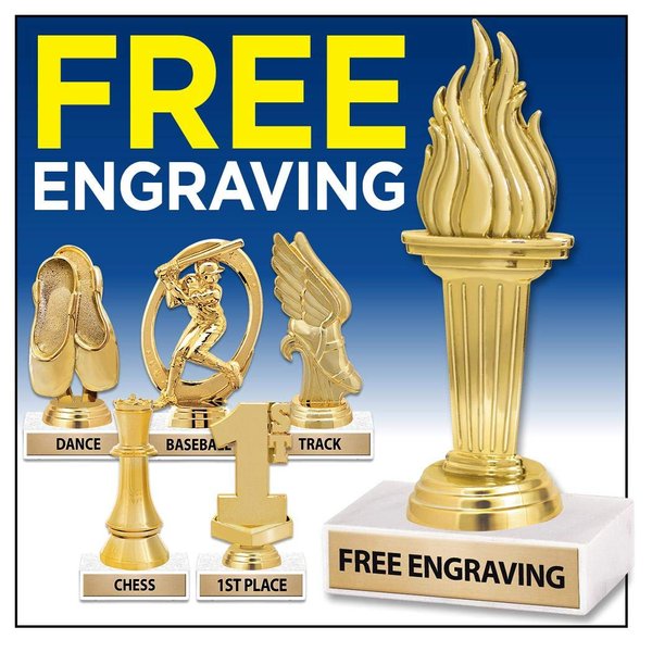 Table Tennis Trophies, 6" Gold Table Tennis Paddles Trophy with Custom Engraving, Great Ping Pong Awards 10 Pack