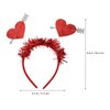 BinaryABC Love Heart Sequin Headband,Valentines Day Heart Head Boppers Headbands,Valentines Day Hair Accessories Party Supplies
