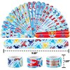 48PCS Airplane Party Favors 24PCS Tattoos 24PCS Slap Bracelets Wristbands Themed Birthdays Party Supplies Decorations Decor Pattern Girls Boys Gifts School Classroom Prize Carnival Christmas Reward