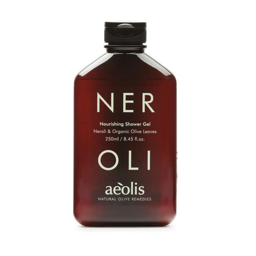AEOLIS Nourishing Shower Gel with Neroli and Natural Olive Leaves, All-Natural Olive Oil Extract from Greece, Cleanses and Moisturizes, for Men and Women, 9.12 Fl.oz