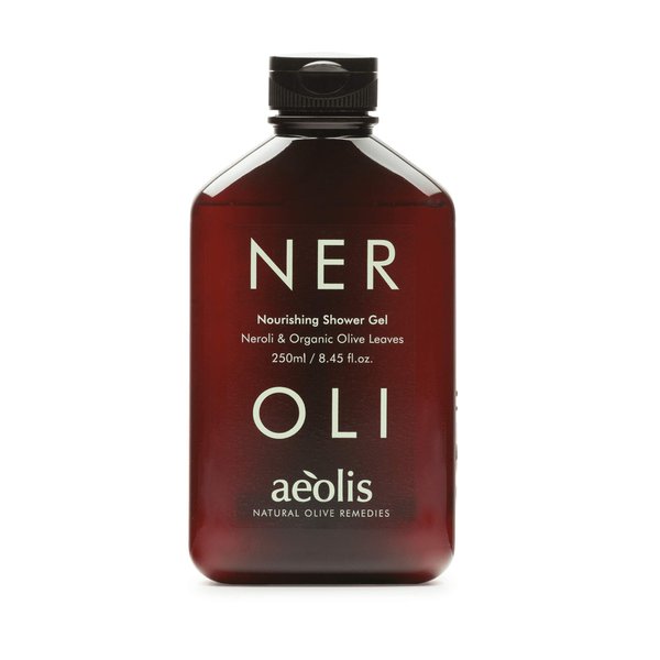 AEOLIS Nourishing Shower Gel with Neroli and Natural Olive Leaves, All-Natural Olive Oil Extract from Greece, Cleanses and Moisturizes, for Men and Women, 9.12 Fl.oz